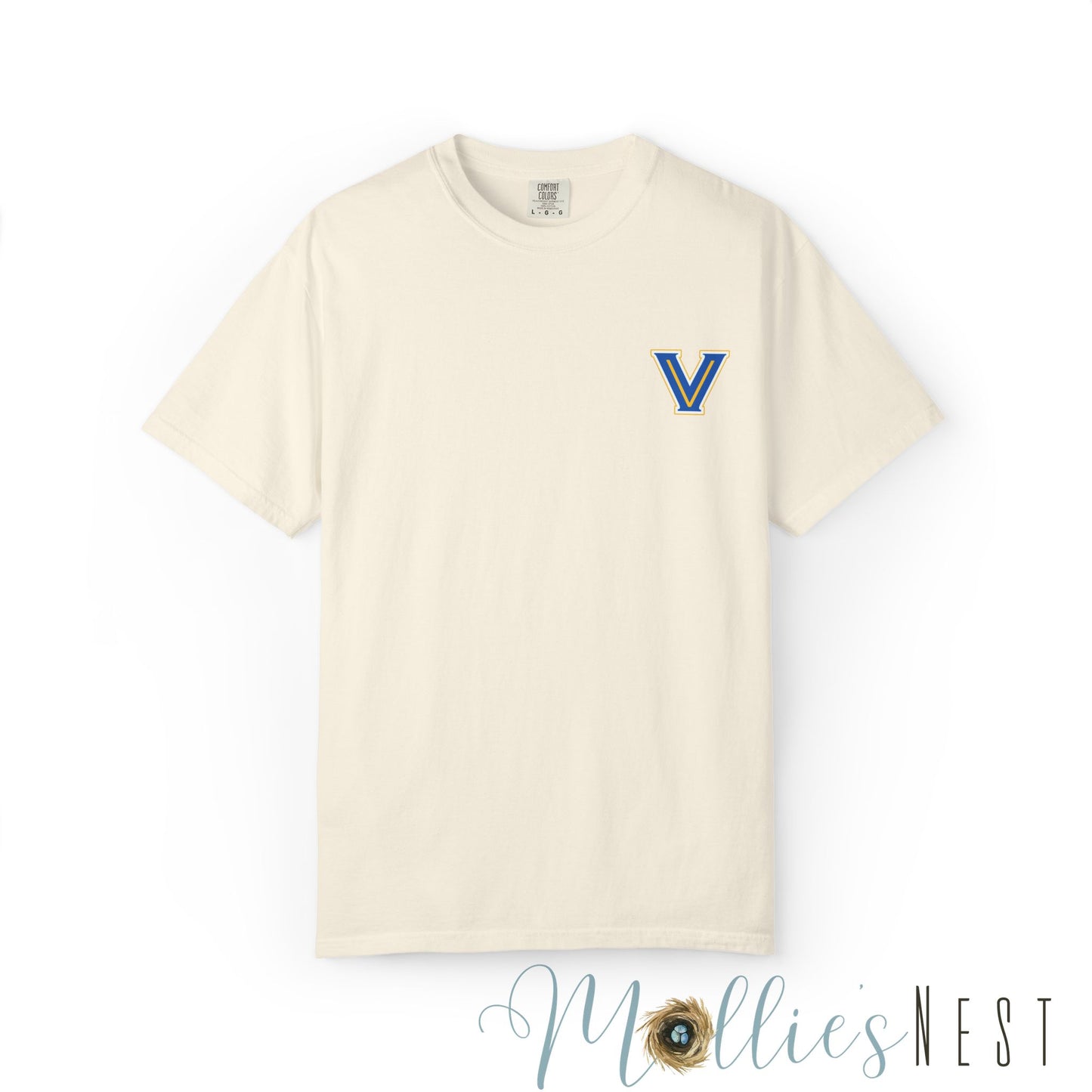 Valley View Light the Flame Football Helmet T-Shirt | Unisex Garment-Dyed Tee for Football Fans, Game Day Shirt, Sports Apparel, Casual Wear