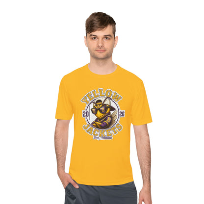 ADULT. DRIFIT Yellow Jackets 2026 Mascot Tee — Moisture-Wicking Sports Shirt