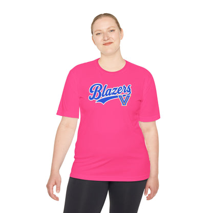 Adult. Blazers Valley View Script Performance Tee – Moisture-Wicking Athletic Shirt