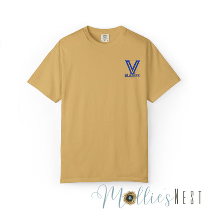 Valley View Blazers Garment-Dyed T-shirt. ADULT "Where Legends are Made"