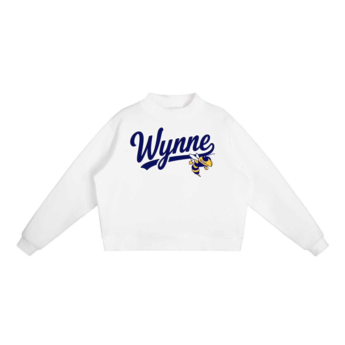 Essential Fleece Mock-Neck Crew Sweatshirt - Wynne