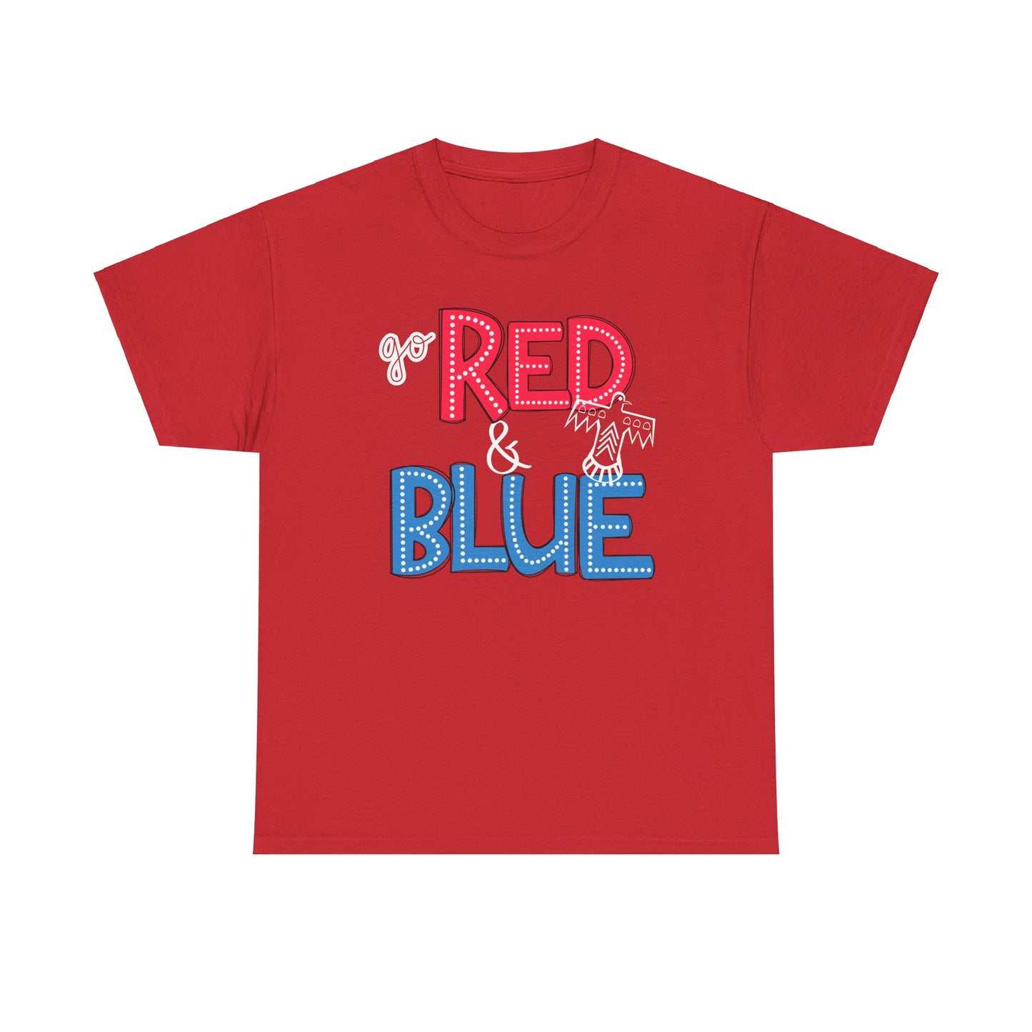 Red.Blue TBirds Heavy Cotton Tee