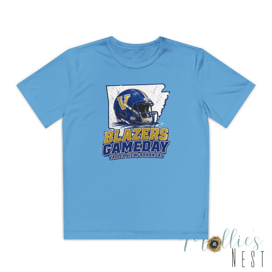 Youth Blazers DRIFIT Gameday Tee – Team Helmet Arkansas Football Shirt