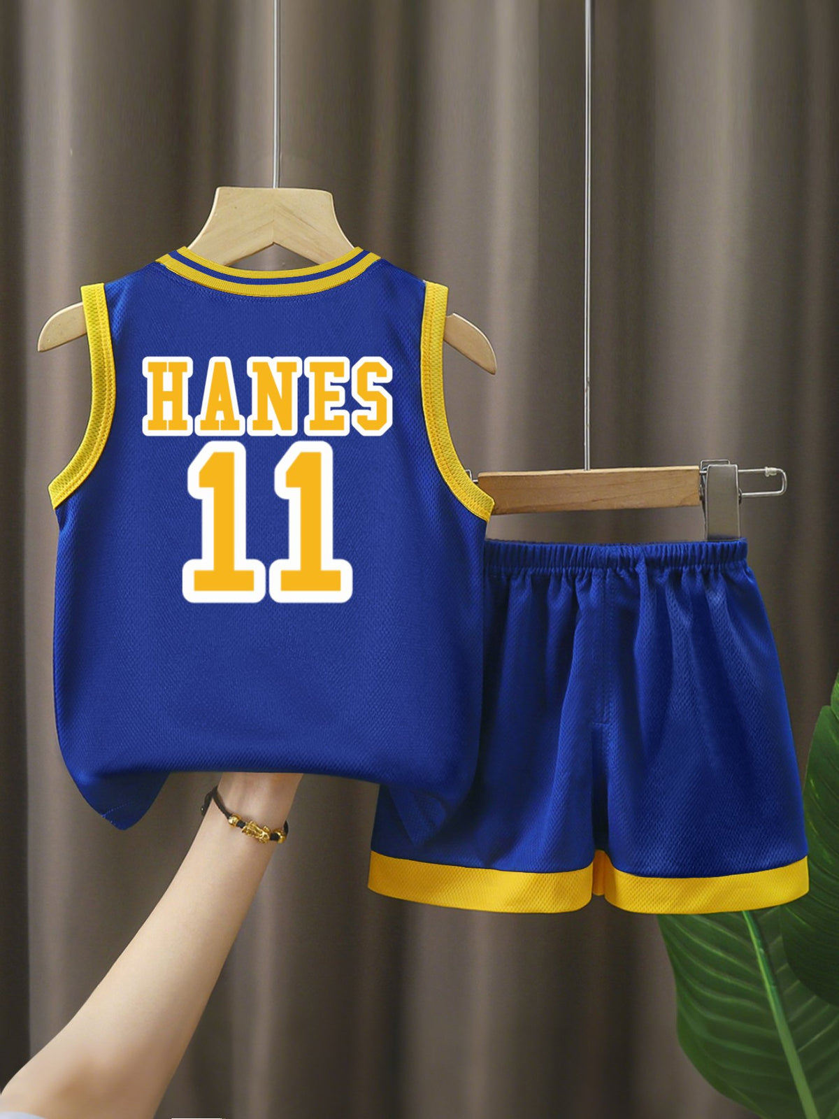 HANES.11 Blazers Children's Basketball Jersey Set(Dual-sided Printing)