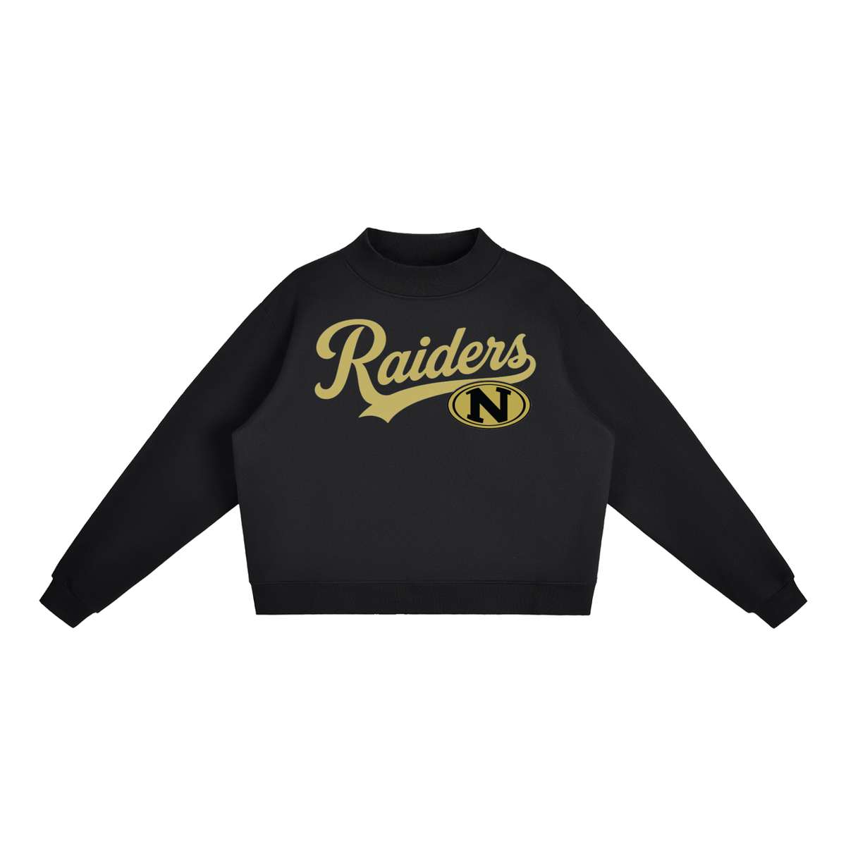 Essential Fleece Mock-Neck Crew Sweatshirt - Nettleton Raiders