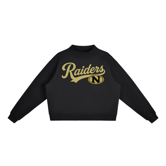 Essential Fleece Mock-Neck Crew Sweatshirt - Nettleton Raiders