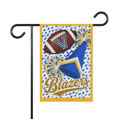Blazers Football & Cheer Yard Flag — Blue & Gold Team Spirit Yard Banner