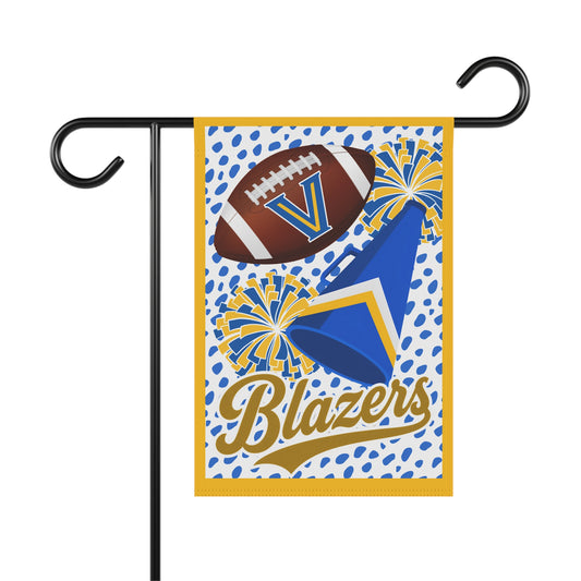 Blazers Football & Cheer Yard Flag — Blue & Gold Team Spirit Yard Banner