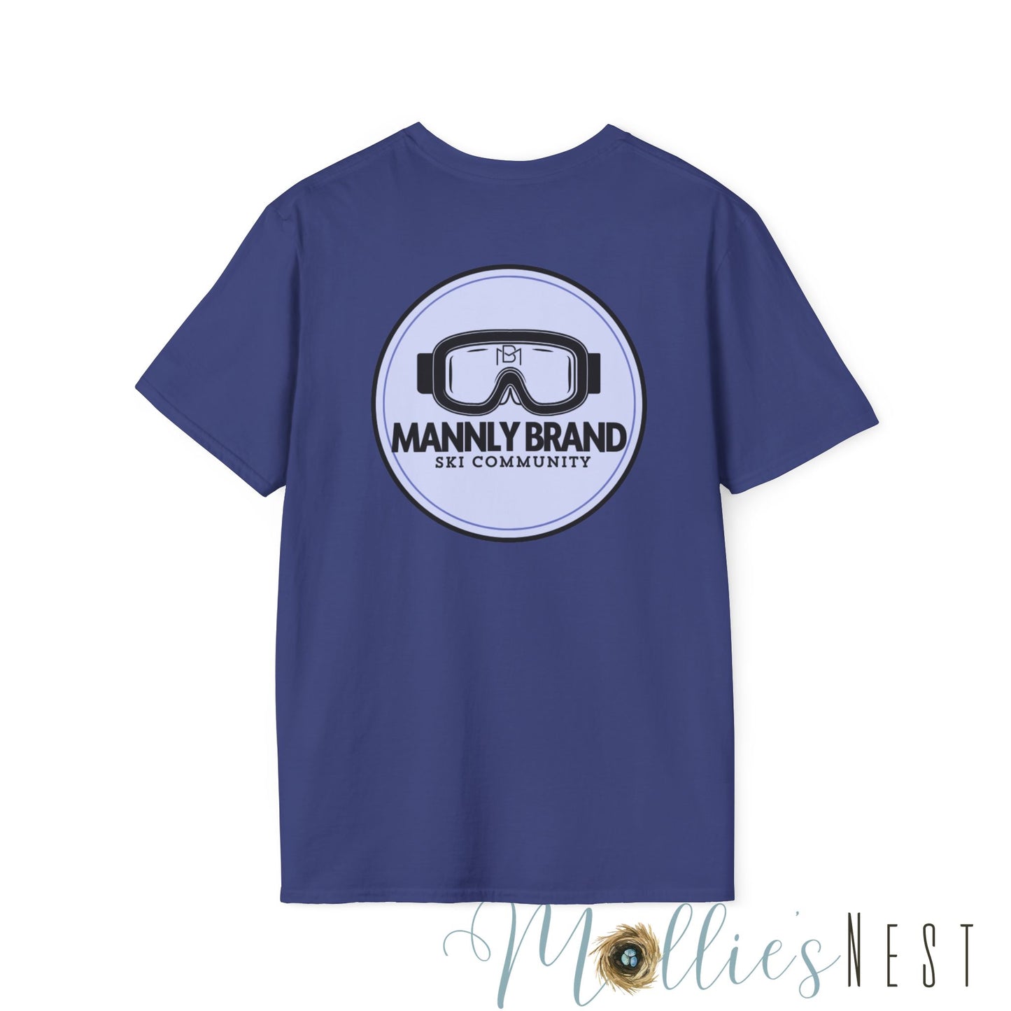 Mannly Brand Unisex Softstyle T-Shirt for Ski Enthusiasts - Cozy Comfort & Adventure