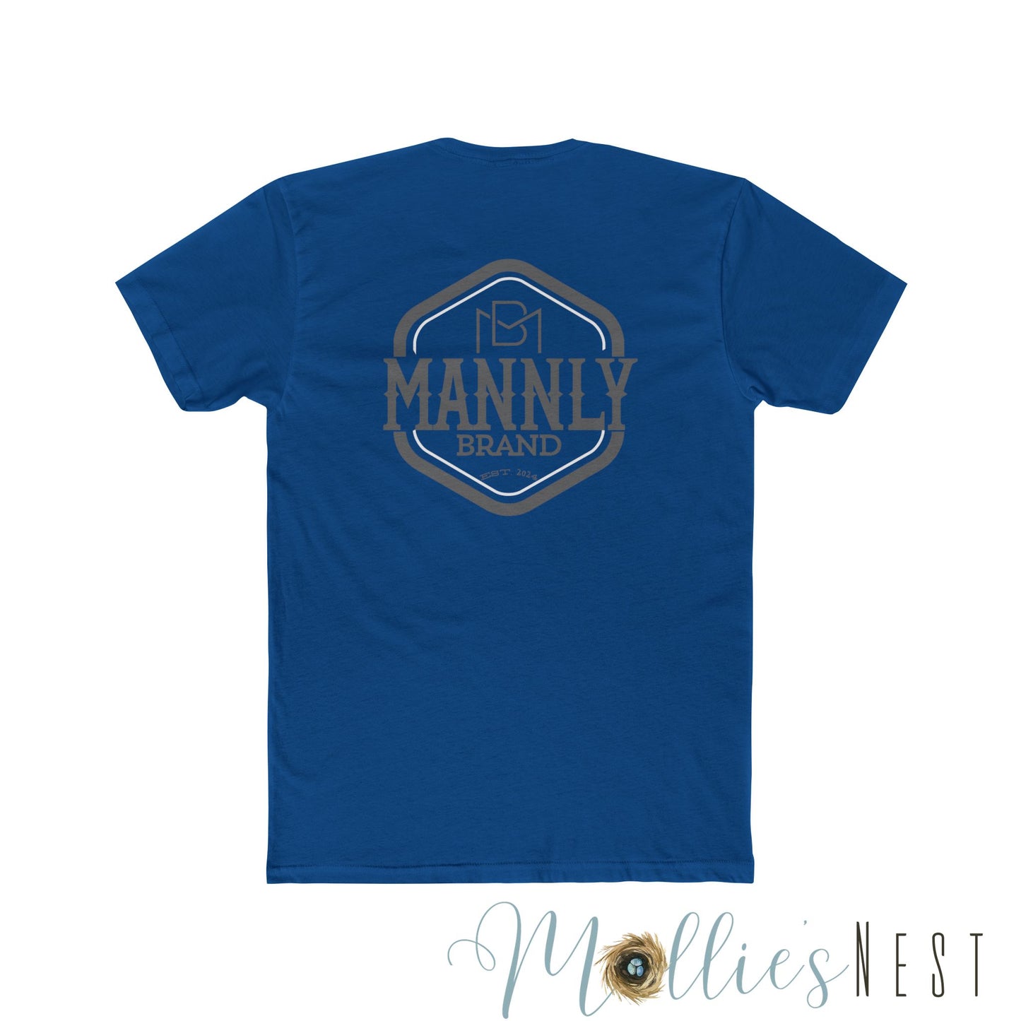 Unisex Cotton Crew Tee. MANNLY BRAND