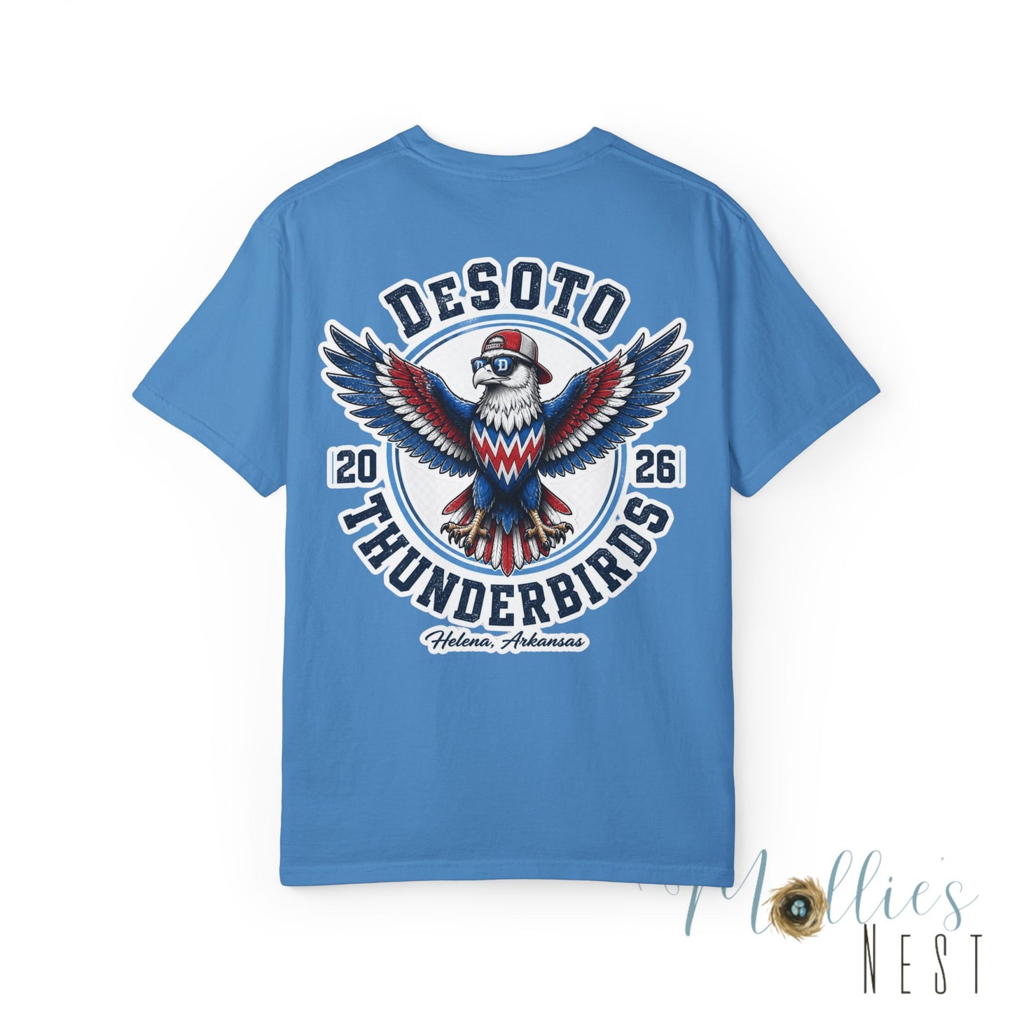 ADULT.  T‑Shirt — DeSoto Thunderbirds Mascot Graphic (2026)