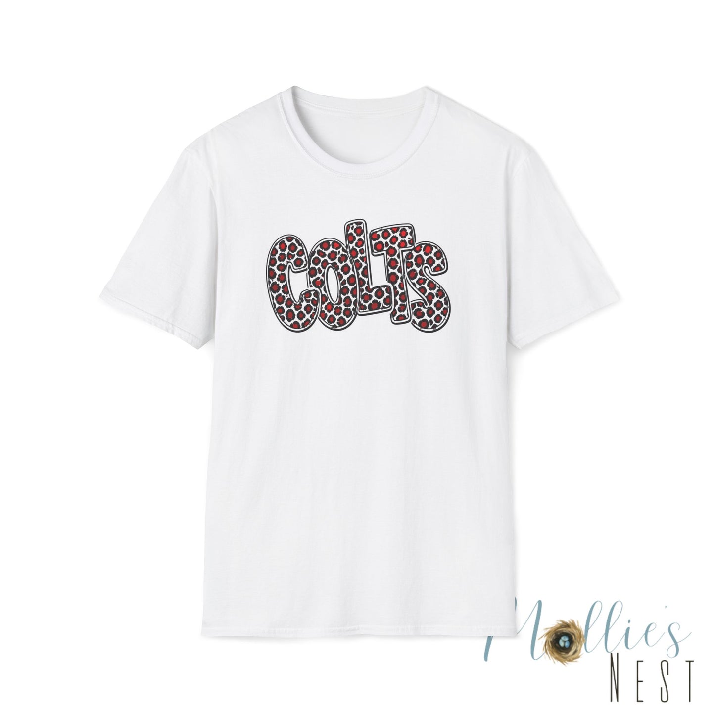 Adult. 'COLTS' Leopard Print Graphic Tee