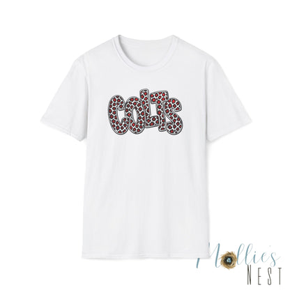 Adult. 'COLTS' Leopard Print Graphic Tee