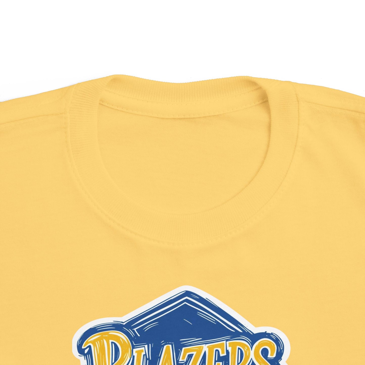 Toddler BLAZERS Retro Logo T‑Shirt — Valley View (Vintage Blue & Gold)