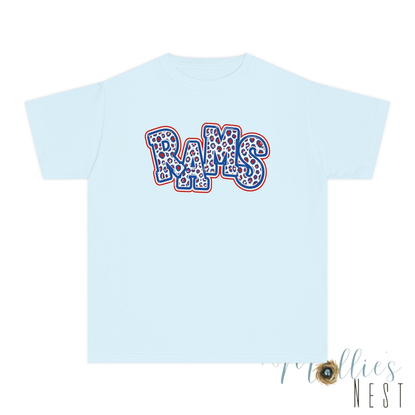 Youth - Rams Leopard Print Patriotic Football Shirt