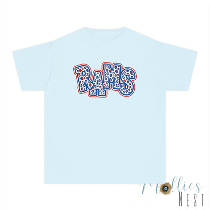 Youth - Rams Leopard Print Patriotic Football Shirt