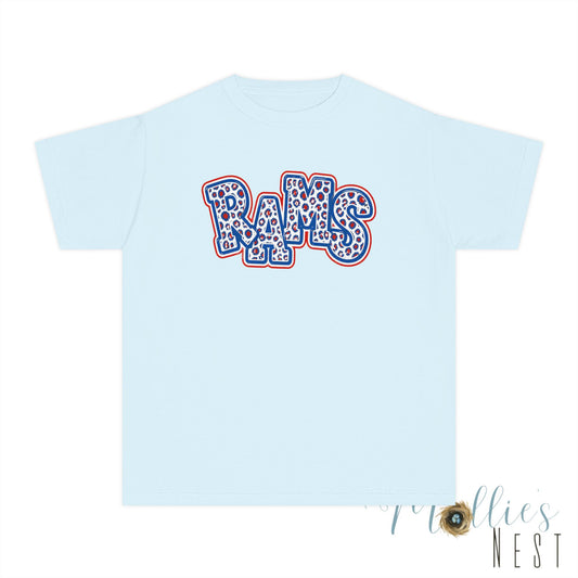 Youth - Rams Leopard Print Patriotic Football Shirt