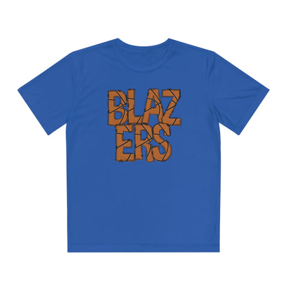 Youth Competitor Tee. Basketball Font Blazer