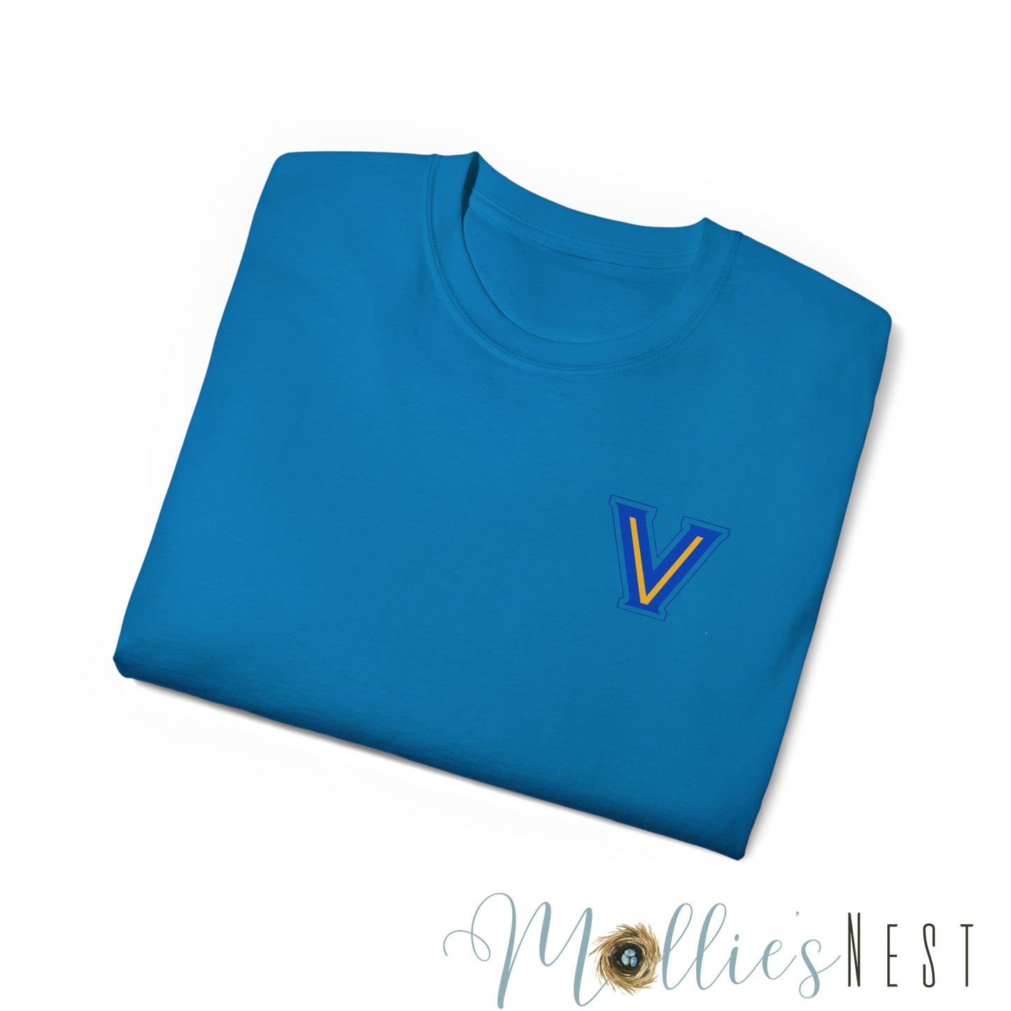 ADULT. Valley View Light the Flame Unisex Cotton Tee, Casual T-Shirt - Football - School Spirit