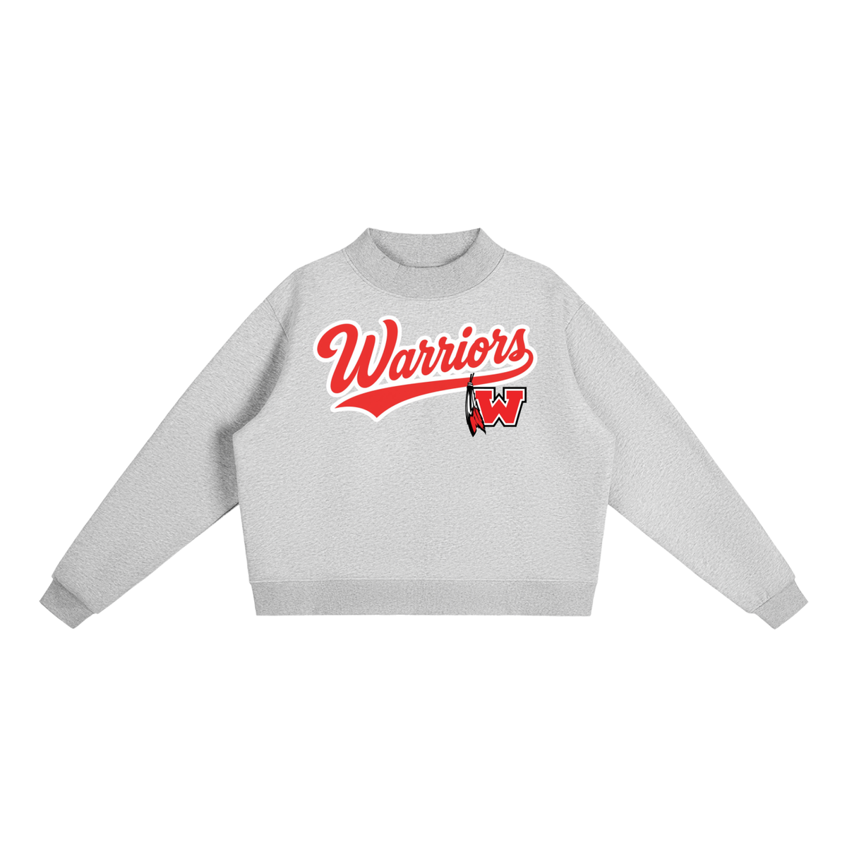 Essential Fleece Mock-Neck Crew Sweatshirt - Westside Warriors