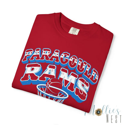 Paragould Rams Retro Basketball. ADULT comfort colors