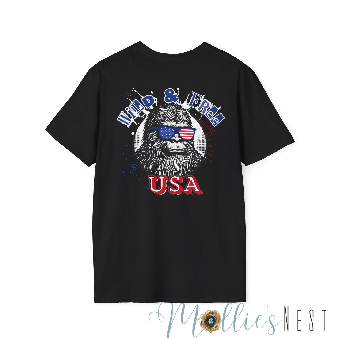 Wild & Free Unisex T-Shirt, Sasquatch, 4th of July. MANNLY BRAND