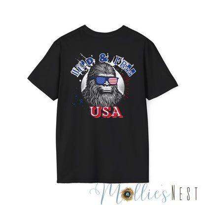 Wild & Free Unisex T-Shirt, Sasquatch, 4th of July. MANNLY BRAND