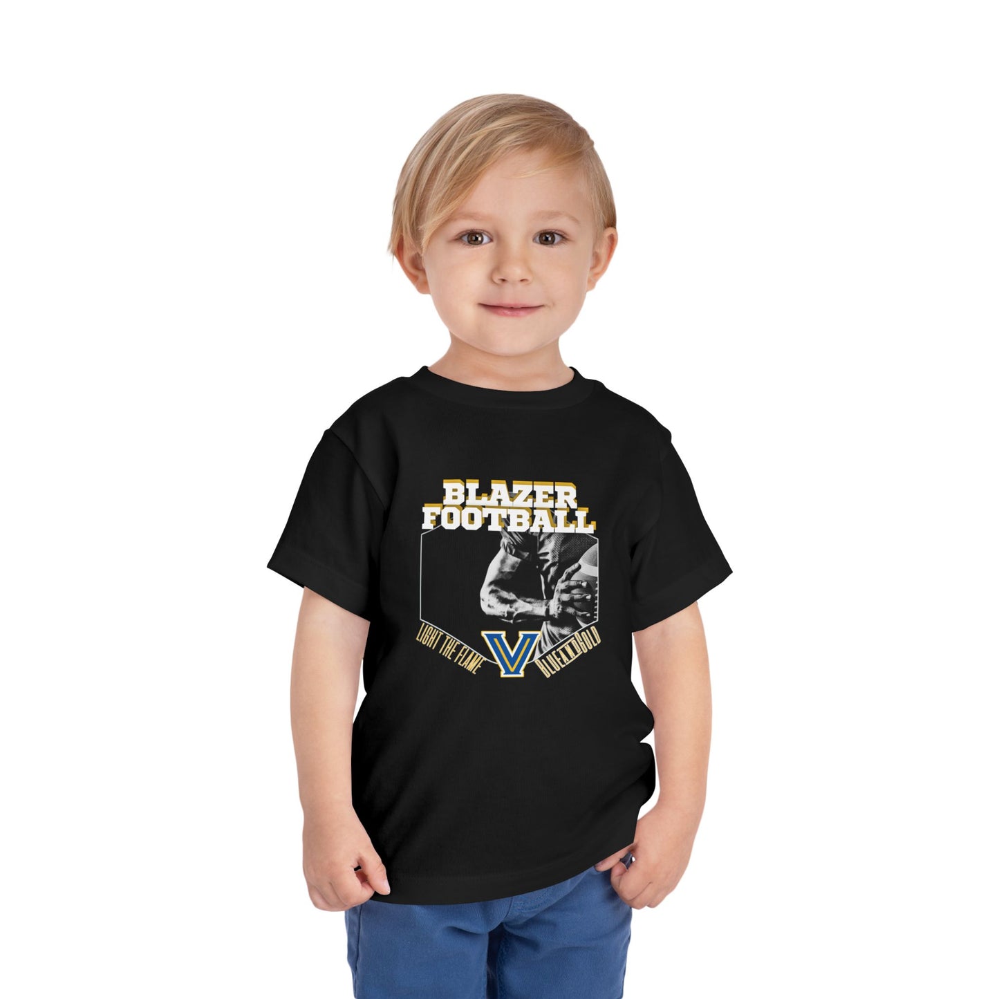 Toddler Blazer Football. Short Sleeve Tee