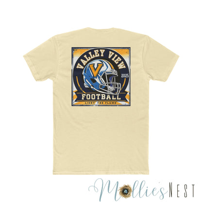 Valley View Football Unisex Cotton Crew Tee, Sports Tee, School Spirit Shirt, Game Day Apparel, Football Fan Wear
