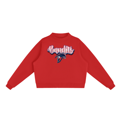 Essential Fleece Mock-Neck Crew Sweatshirt - Bandits with Logo