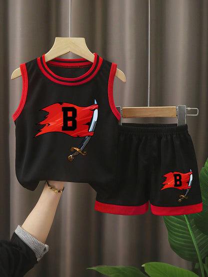 Branson Pirates. CUSTOM - Children's Basketball Jersey Set(Dual-sided Printing)