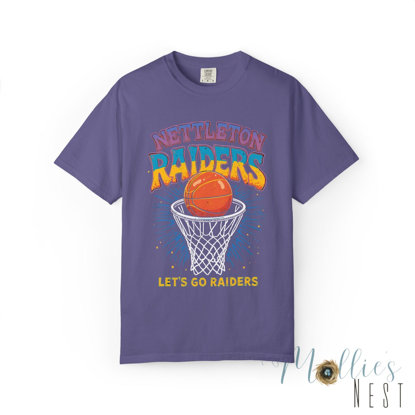 Unisex Basketball T-Shirt - 'Nettleton Raiders' Retro Basketball- Perfect for Game Day, Sports Events, Gift, Retro Vibe, Casual Wear