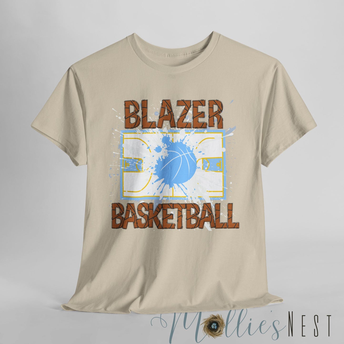 Unisex Heavy Cotton Tee. Basketball Court Shirt