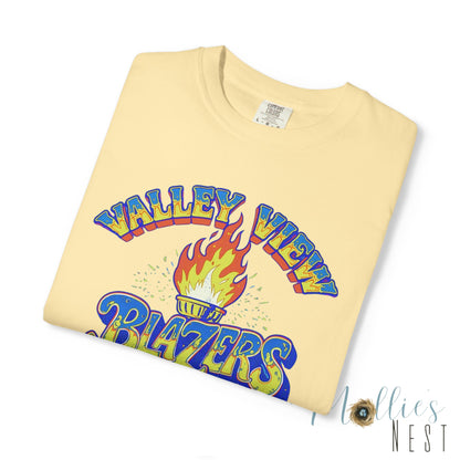 Valley View Blazers RETRO Torch Unisex Garment-Dyed T-Shirt - Comfort Colors