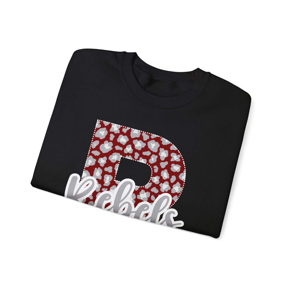 Adult. Riverside Rebels "R" Leopard Sweatshirt