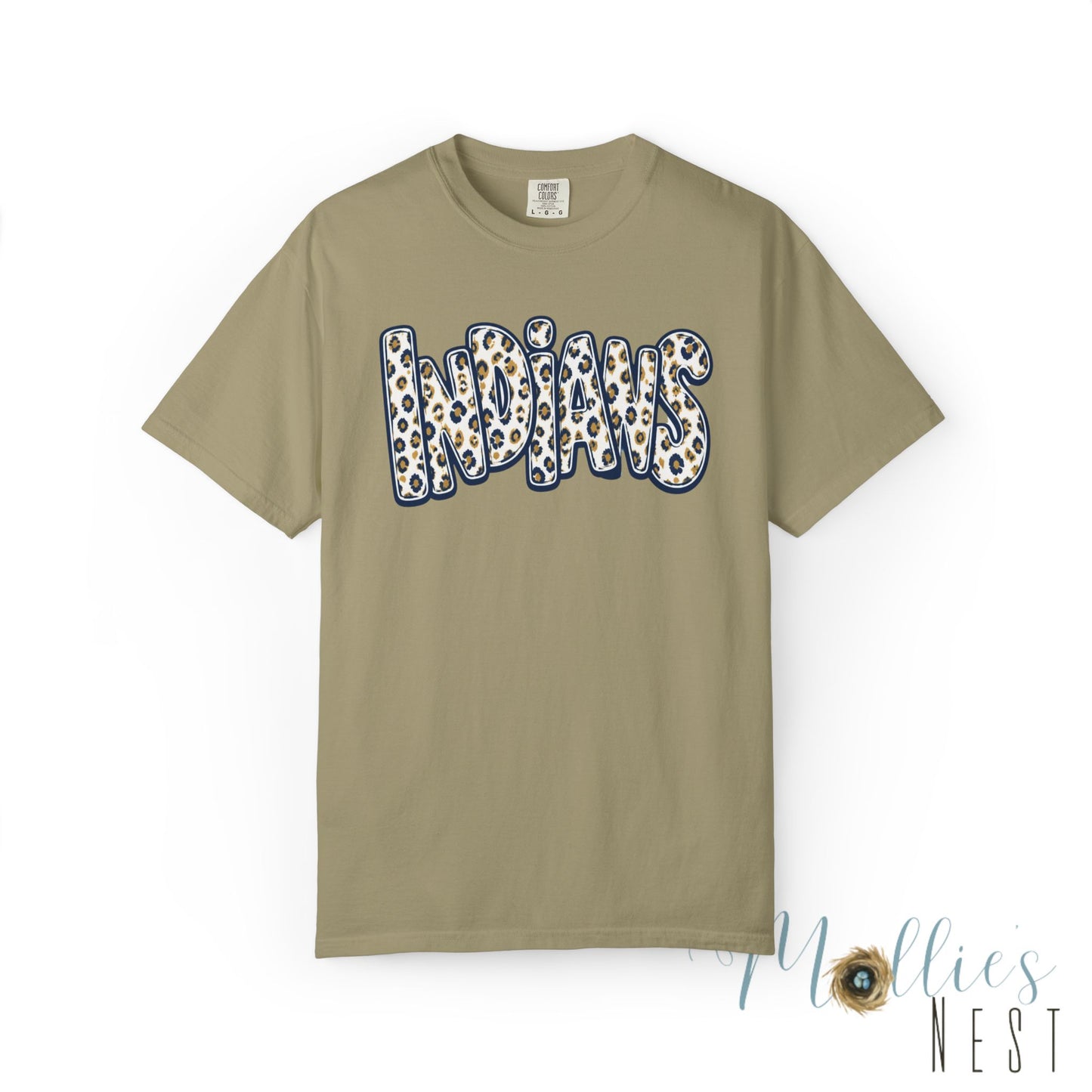 Indians Marked Tree Leopard Stacked Graphic T-Shirt - Adult
