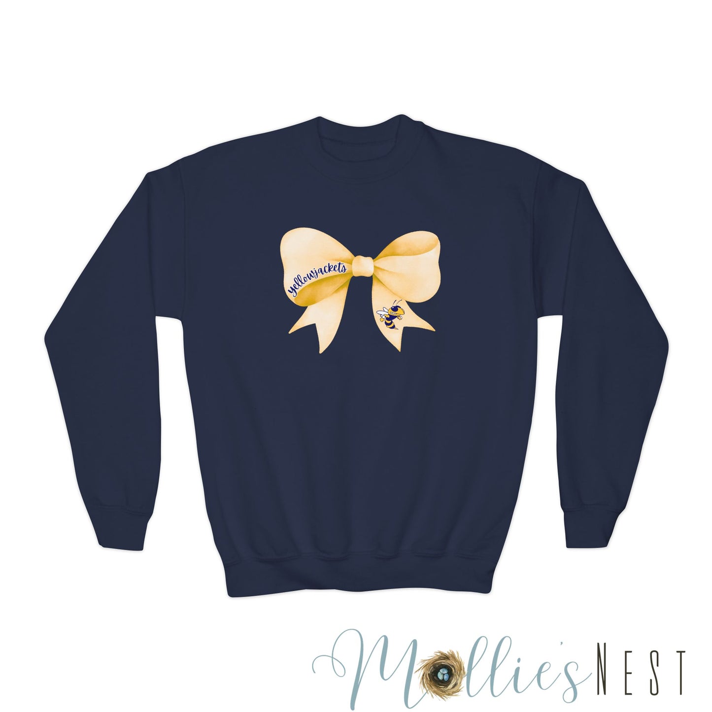 YOUTH. Yellowjackets Bow Sweatshirt