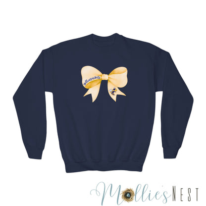 YOUTH. Yellowjackets Bow Sweatshirt