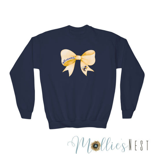 YOUTH. Yellowjackets Bow Sweatshirt