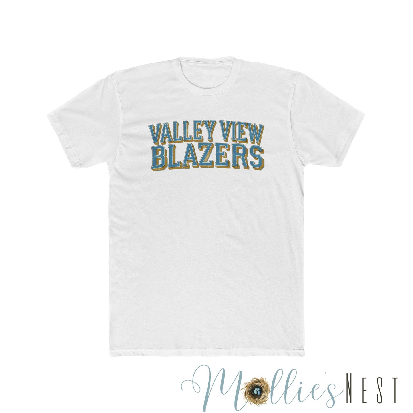 Unisex ADULT Cotton Crew Tee - Valley View Blazers, Casual Tee, Sports Fan Shirt
