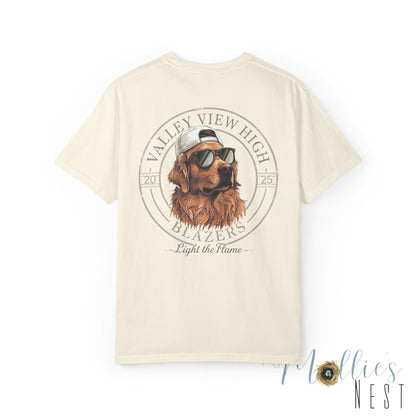 Valley View Blazers. Dog with sunglasses graphic shirt