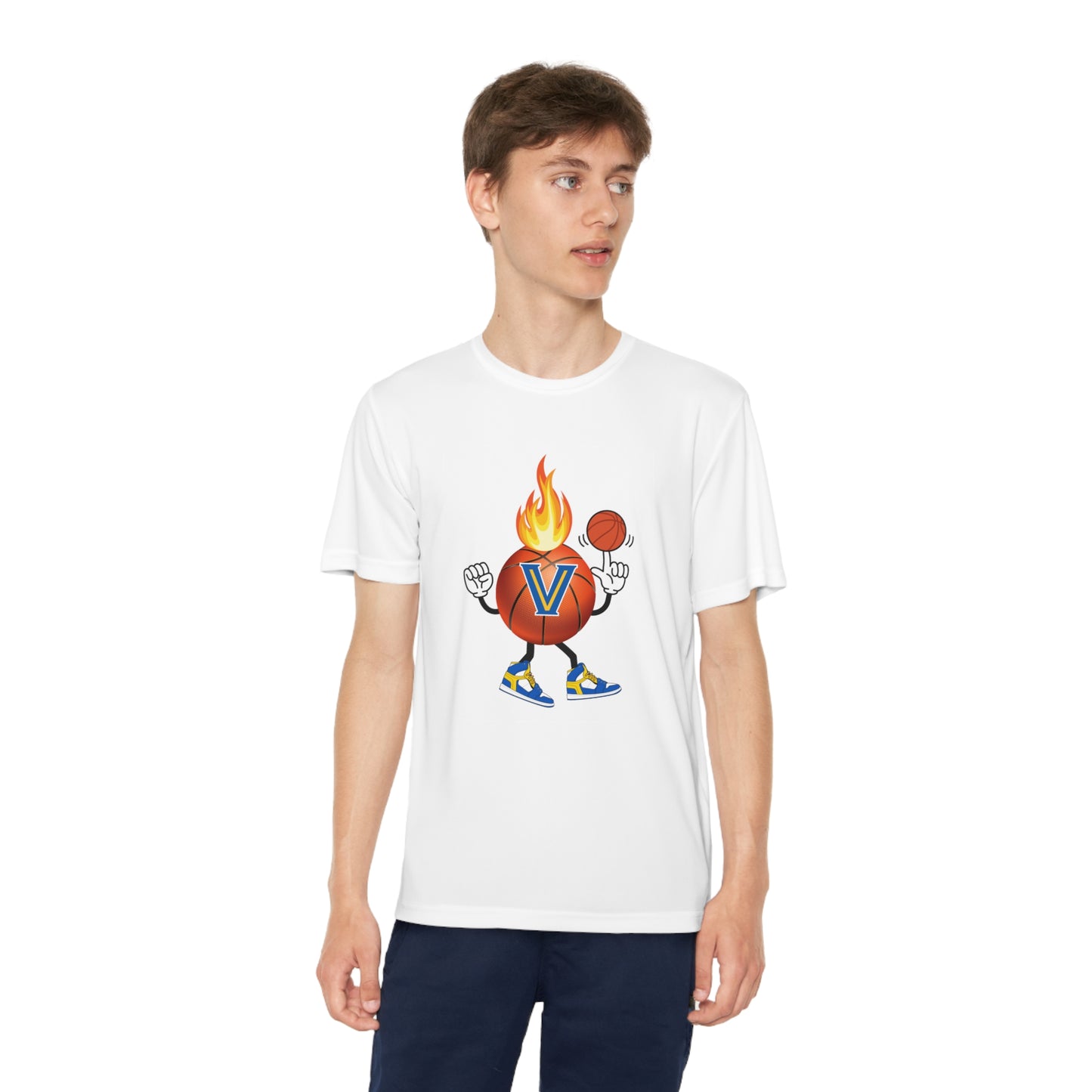 Youth Blazer. Flame Basketball Competitor Tee