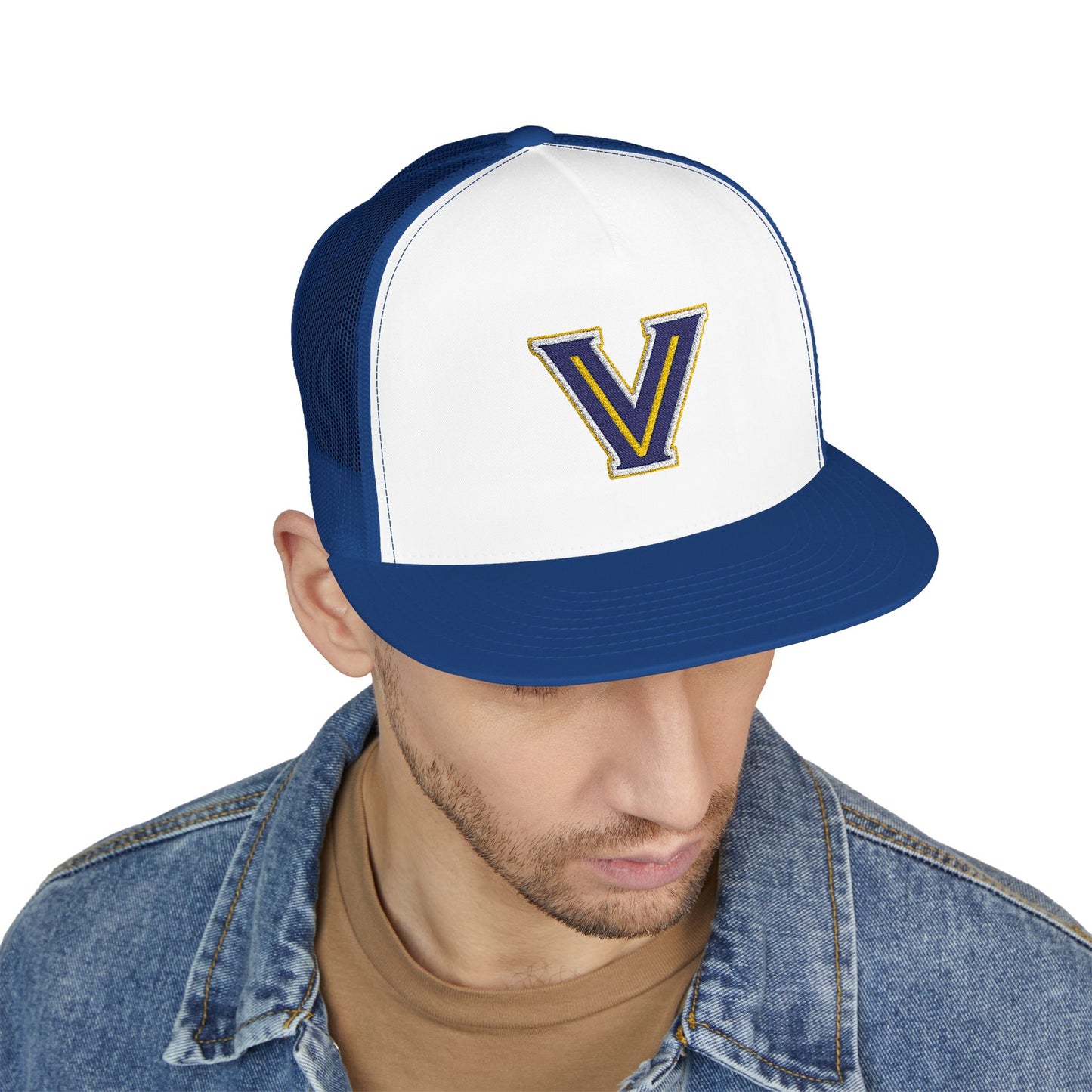 5 Panel Trucker Cap with Embroidered Valley View LOGO Design
