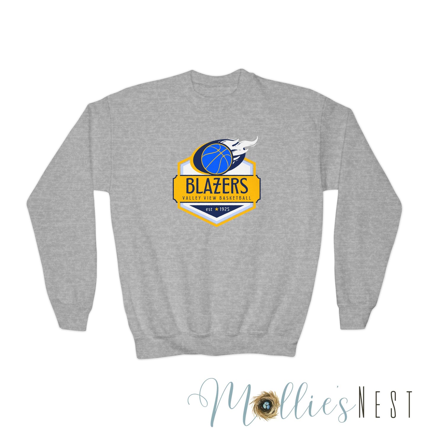 Youth Crewneck Sweatshirt. blazers Basketball