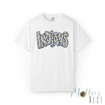 Indians Marked Tree Leopard Stacked Graphic T-Shirt - Adult