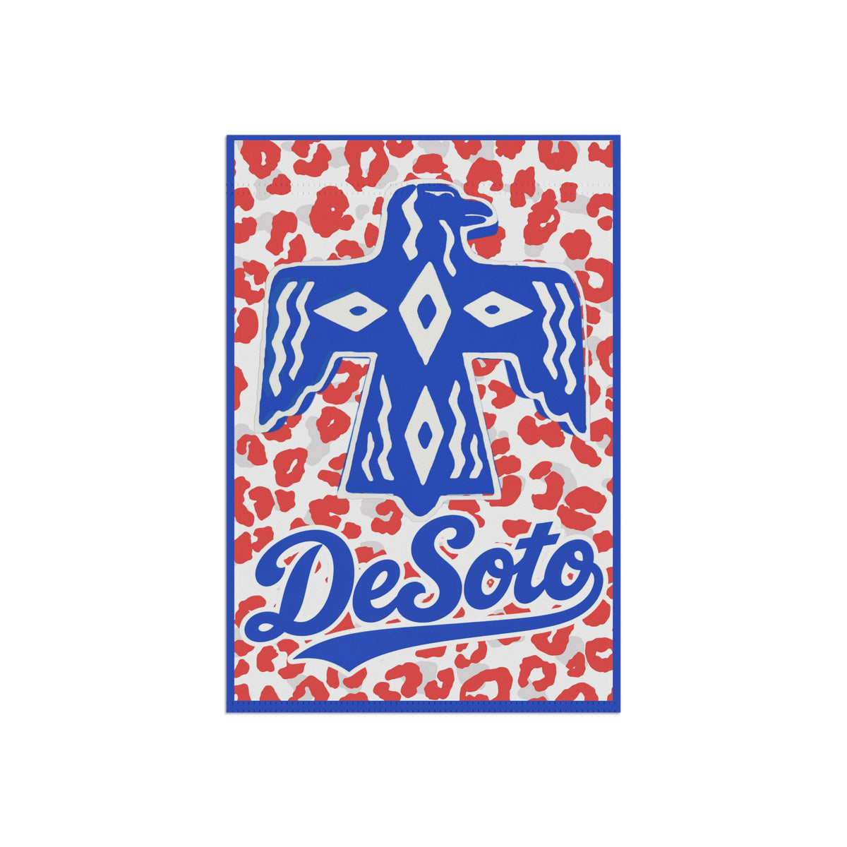DeSoto Thunderbird Garden Flag - Red Leopard Accent House Banner