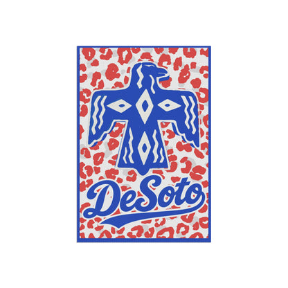 DeSoto Thunderbird Garden Flag - Red Leopard Accent House Banner