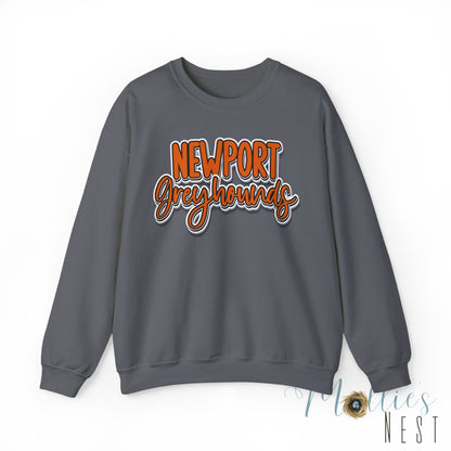 Newport Greyhounds Crewneck Vintage Graphic Sweatshirt