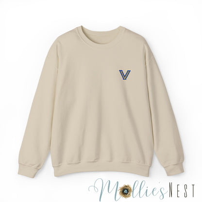 EMBROIDERED Valley View Logo. Unisex Heavy Blend™ Crewneck Sweatshirt