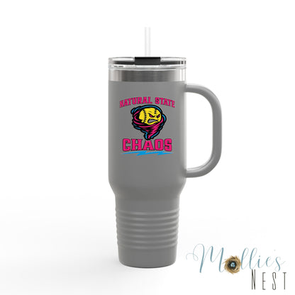 Insulated Travel Mug — 'Natural State Chaos' 40oz Stainless Tumbler